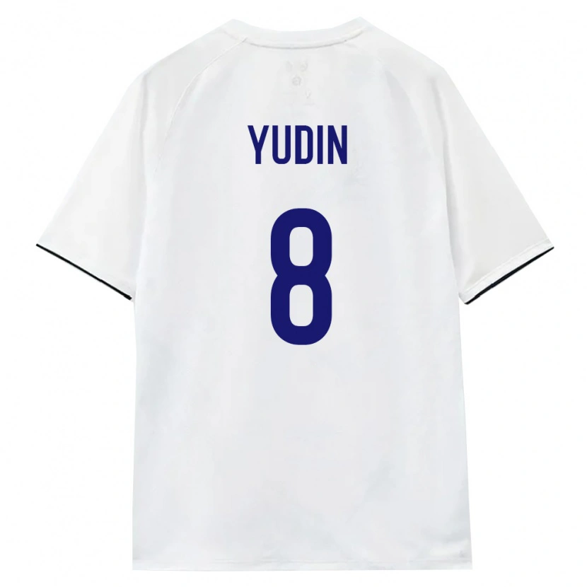 Danxen Mujer Camiseta Rusia Aleksandr Yudin #8 Blanco Marrón Negro 2ª Equipación 26-28 La Camisa México