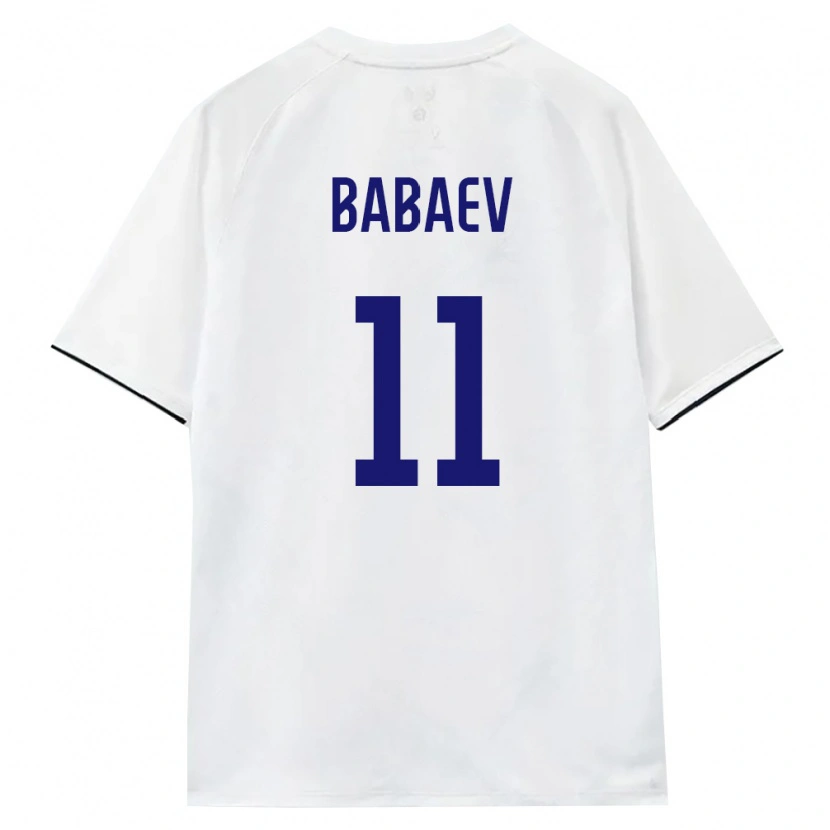 Danxen Mujer Camiseta Rusia Ulvi Babaev #11 Blanco Marrón Negro 2ª Equipación 26-28 La Camisa México
