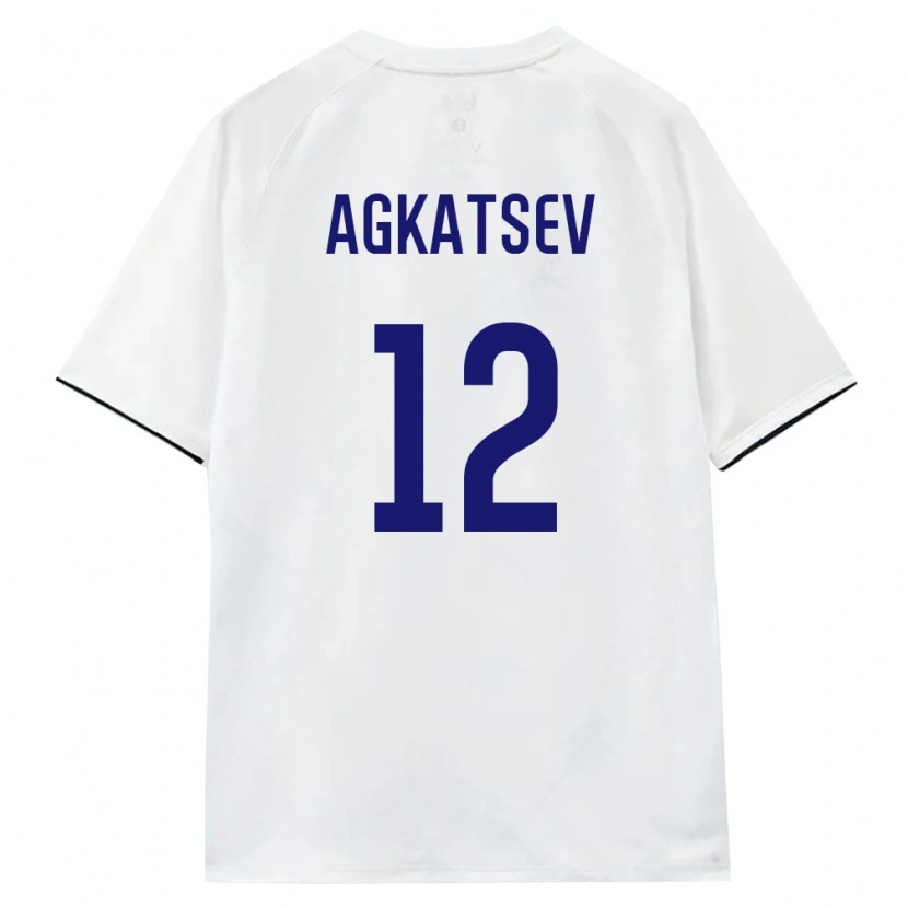 Danxen Mujer Camiseta Rusia Stanislav Agkatsev #12 Blanco Marrón Negro 2ª Equipación 26-28 La Camisa México