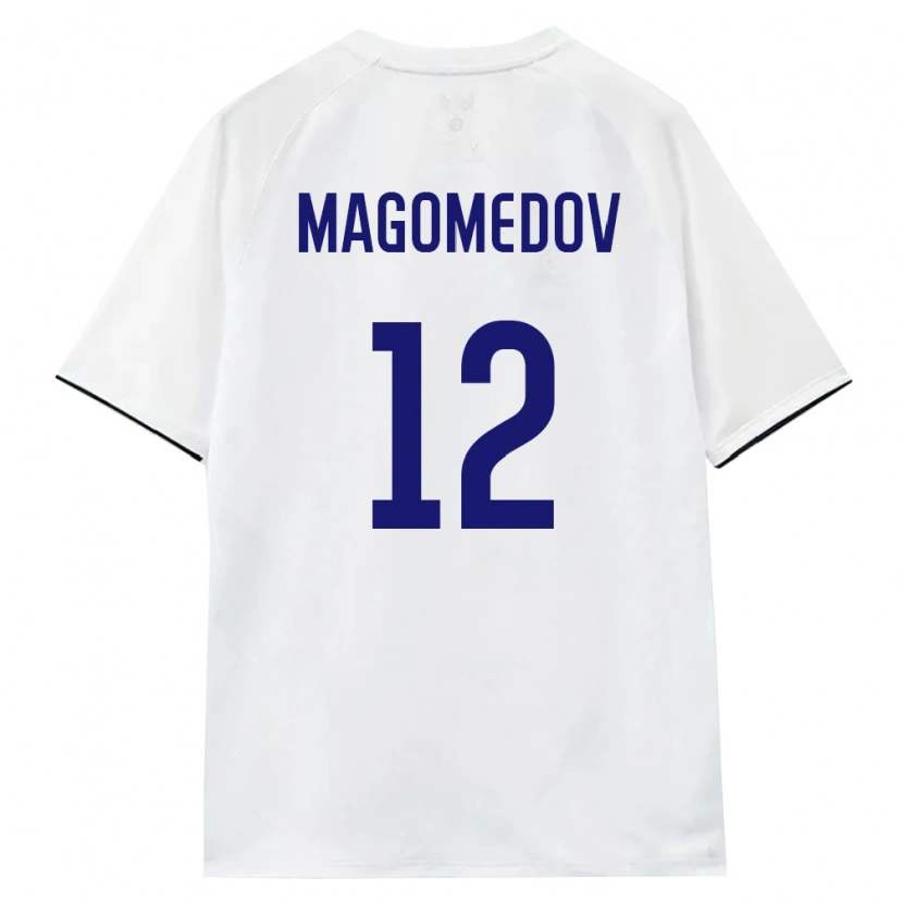 Danxen Mujer Camiseta Rusia Yakhya Magomedov #12 Blanco Marrón Negro 2ª Equipación 26-28 La Camisa México