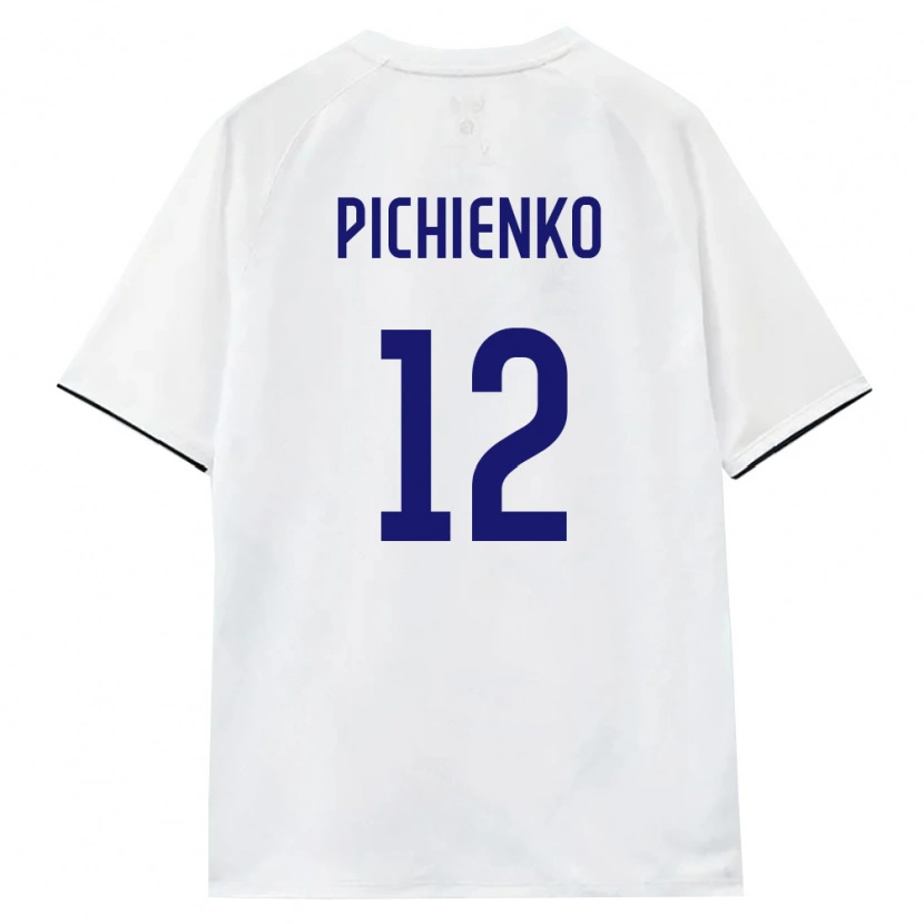 Danxen Mujer Camiseta Rusia Ruslan Pichienko #12 Blanco Marrón Negro 2ª Equipación 26-28 La Camisa México