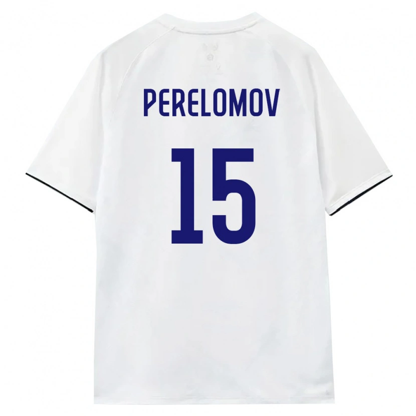 Danxen Mujer Camiseta Rusia Ivan Perelomov #15 Blanco Marrón Negro 2ª Equipación 26-28 La Camisa México
