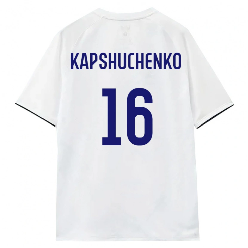 Danxen Mujer Camiseta Rusia Arkhip Kapshuchenko #16 Blanco Marrón Negro 2ª Equipación 26-28 La Camisa México
