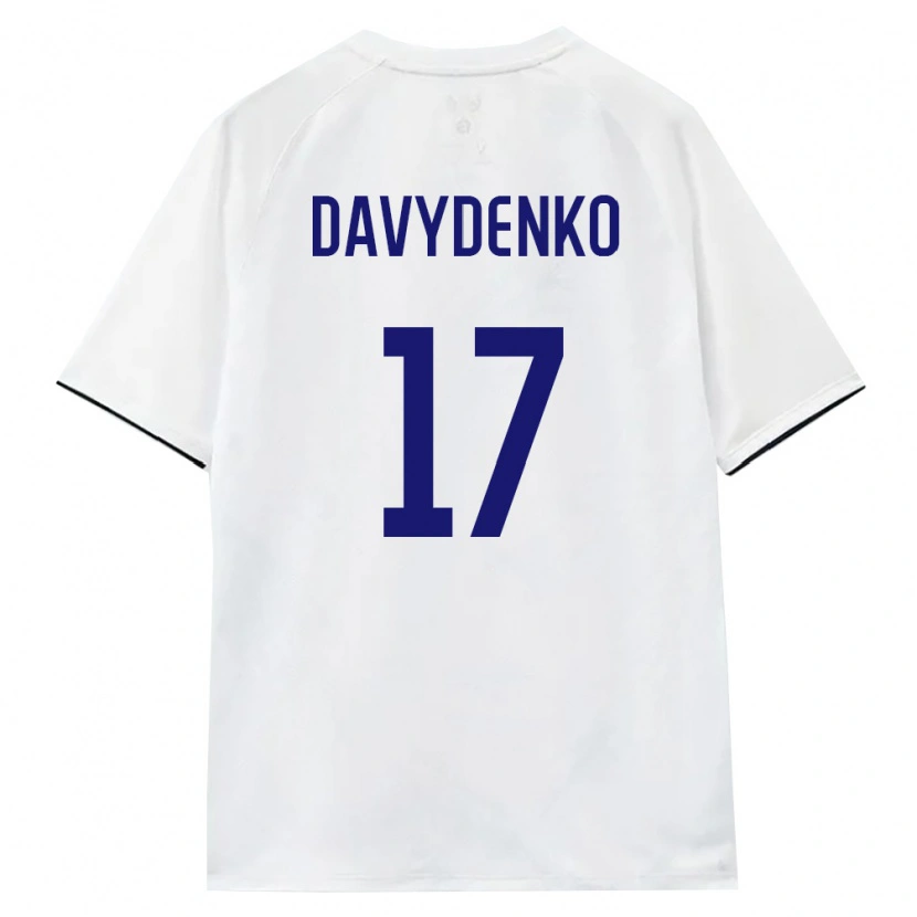 Danxen Mujer Camiseta Rusia Mikhail Davydenko #17 Blanco Marrón Negro 2ª Equipación 26-28 La Camisa México