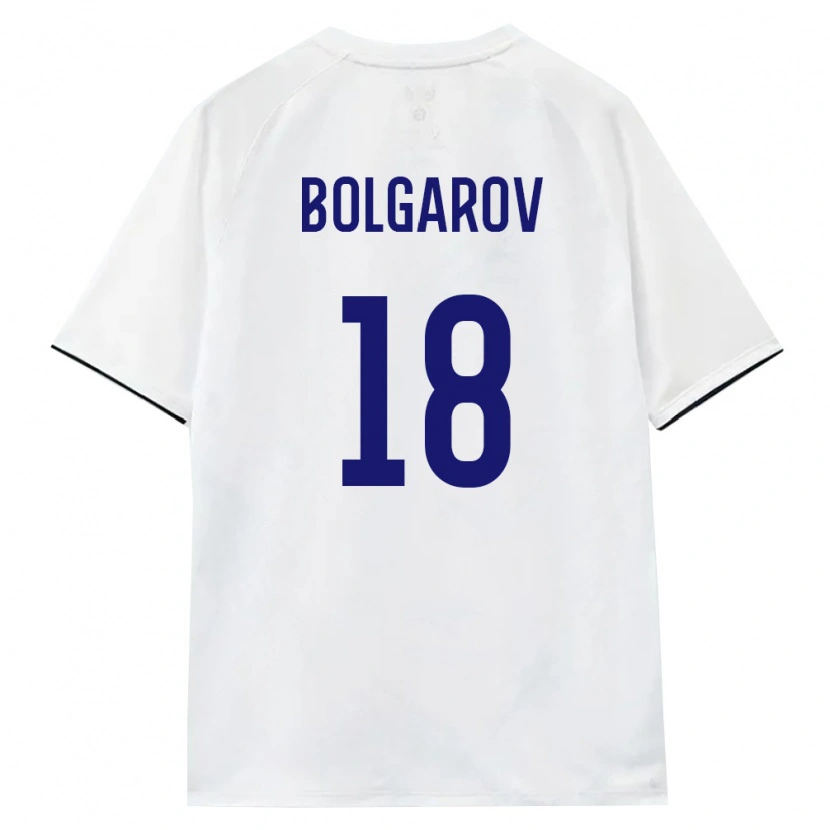 Danxen Mujer Camiseta Rusia Ivan Bolgarov #18 Blanco Marrón Negro 2ª Equipación 26-28 La Camisa México