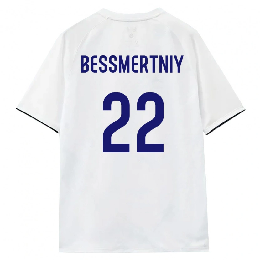 Danxen Mujer Camiseta Rusia Stanislav Bessmertniy #22 Blanco Marrón Negro 2ª Equipación 26-28 La Camisa México