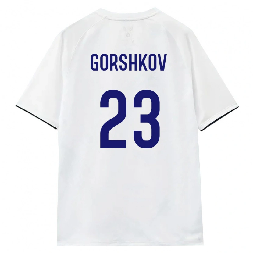 Danxen Mujer Camiseta Rusia Yuriy Gorshkov #23 Blanco Marrón Negro 2ª Equipación 26-28 La Camisa México