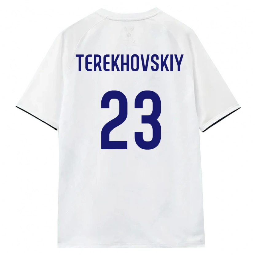 Danxen Mujer Camiseta Rusia Ignat Terekhovskiy #23 Blanco Marrón Negro 2ª Equipación 26-28 La Camisa México