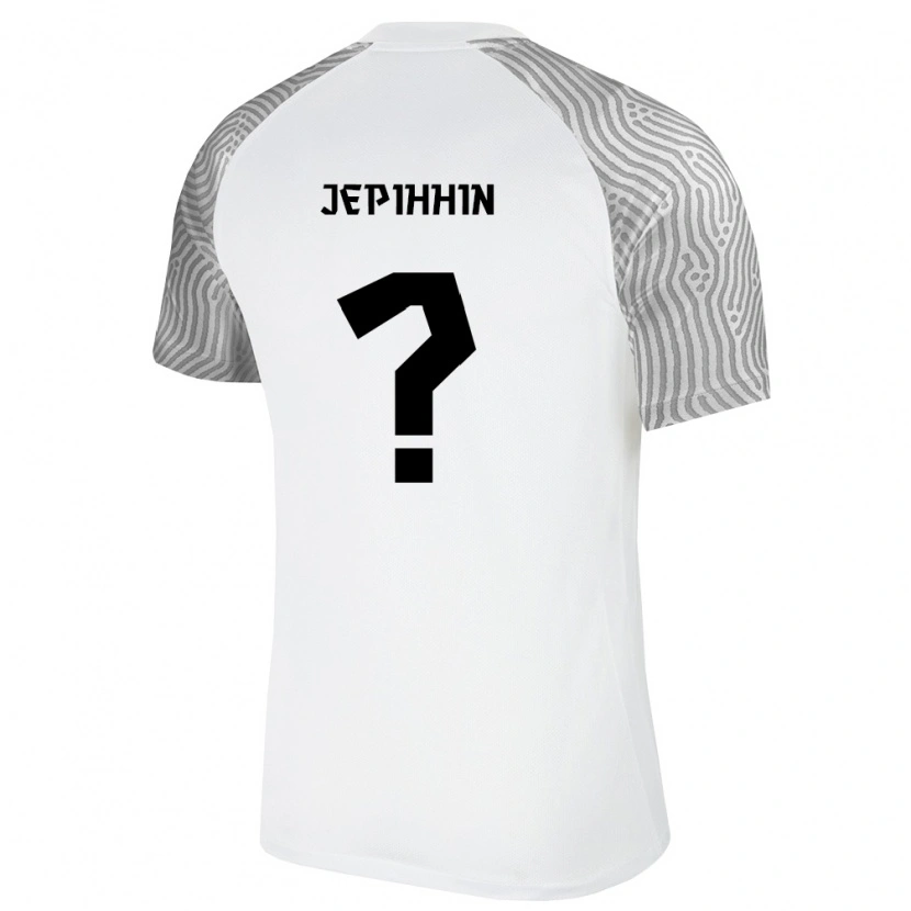 Danxen Mujer Camiseta Estonia Dimitri Jepihhin #0 Blanco Gris 2ª Equipación 26-28 La Camisa México