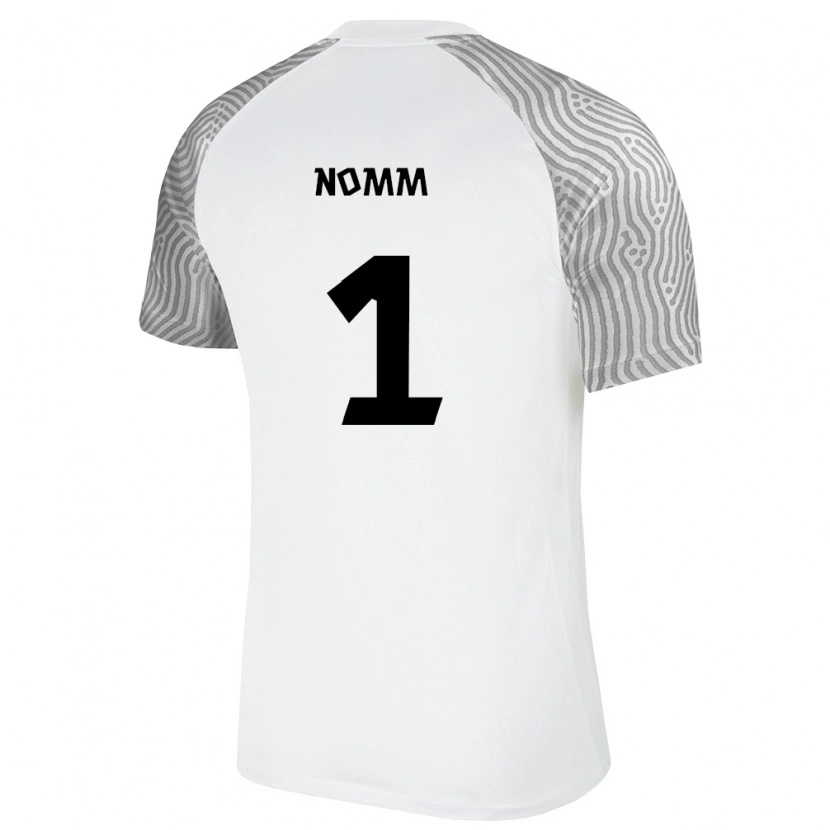 Danxen Mujer Camiseta Estonia Ott Nomm #1 Blanco Gris 2ª Equipación 26-28 La Camisa México