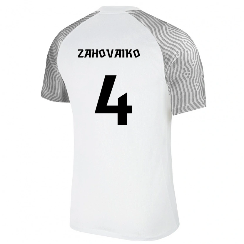 Danxen Mujer Camiseta Estonia Tristan Zahovaiko #4 Blanco Gris 2ª Equipación 26-28 La Camisa México