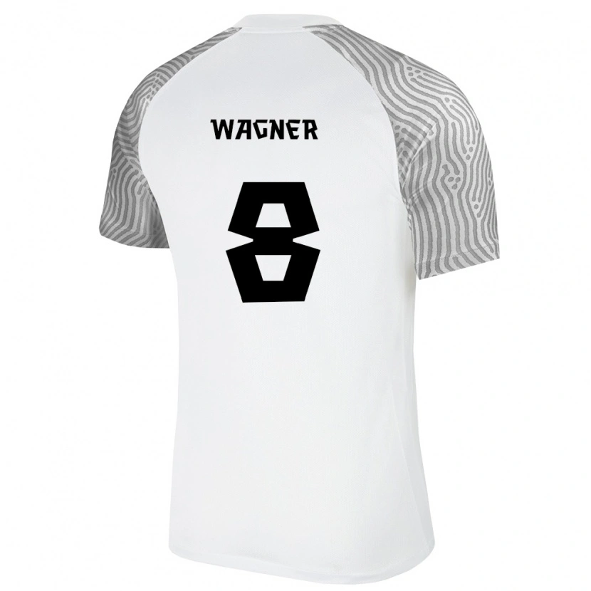 Danxen Mujer Camiseta Estonia August Wagner #8 Blanco Gris 2ª Equipación 26-28 La Camisa México