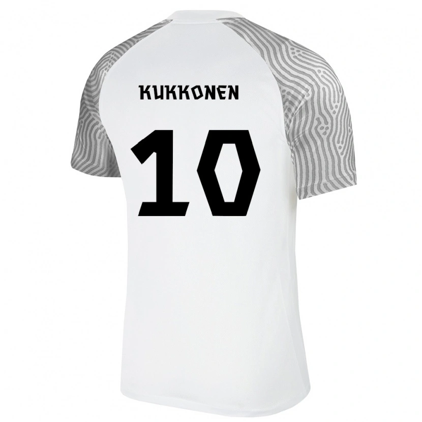 Danxen Mujer Camiseta Estonia Marten Kukkonen #10 Blanco Gris 2ª Equipación 26-28 La Camisa México