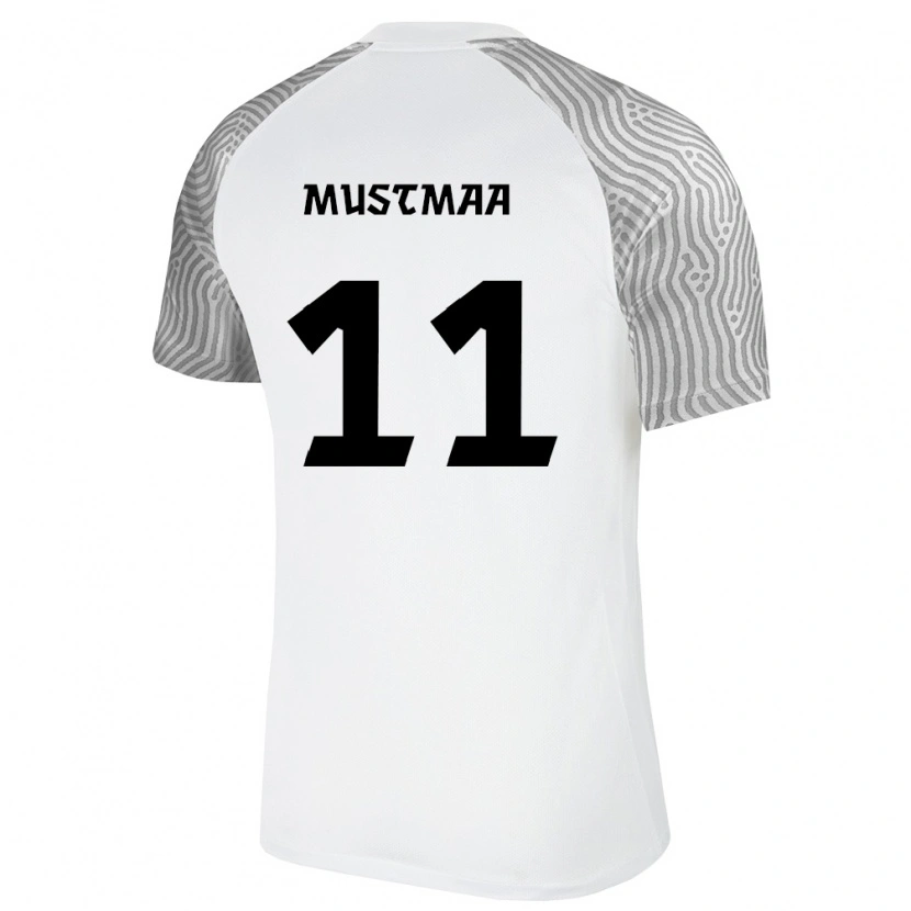 Danxen Mujer Camiseta Estonia Karel Mustmaa #11 Blanco Gris 2ª Equipación 26-28 La Camisa México