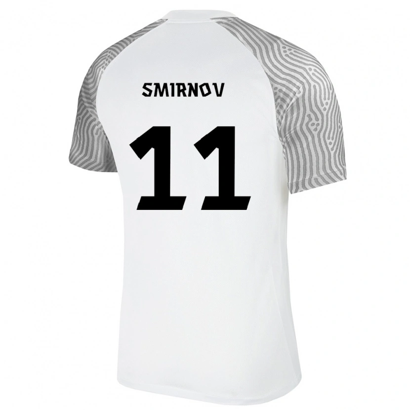 Danxen Mujer Camiseta Estonia Ramon Smirnov #11 Blanco Gris 2ª Equipación 26-28 La Camisa México