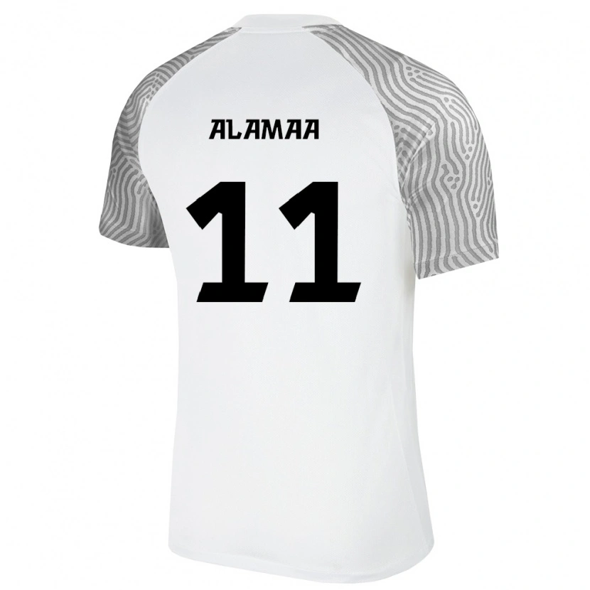 Danxen Mujer Camiseta Estonia Sander Alamaa #11 Blanco Gris 2ª Equipación 26-28 La Camisa México