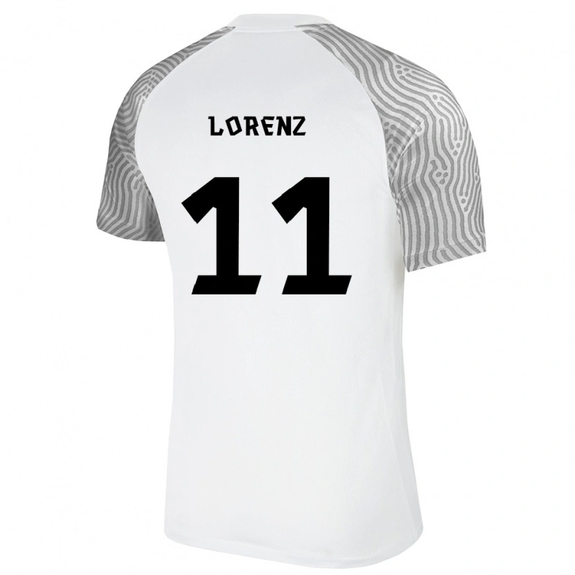 Danxen Mujer Camiseta Estonia Karl-Tristan Lorenz #11 Blanco Gris 2ª Equipación 26-28 La Camisa México