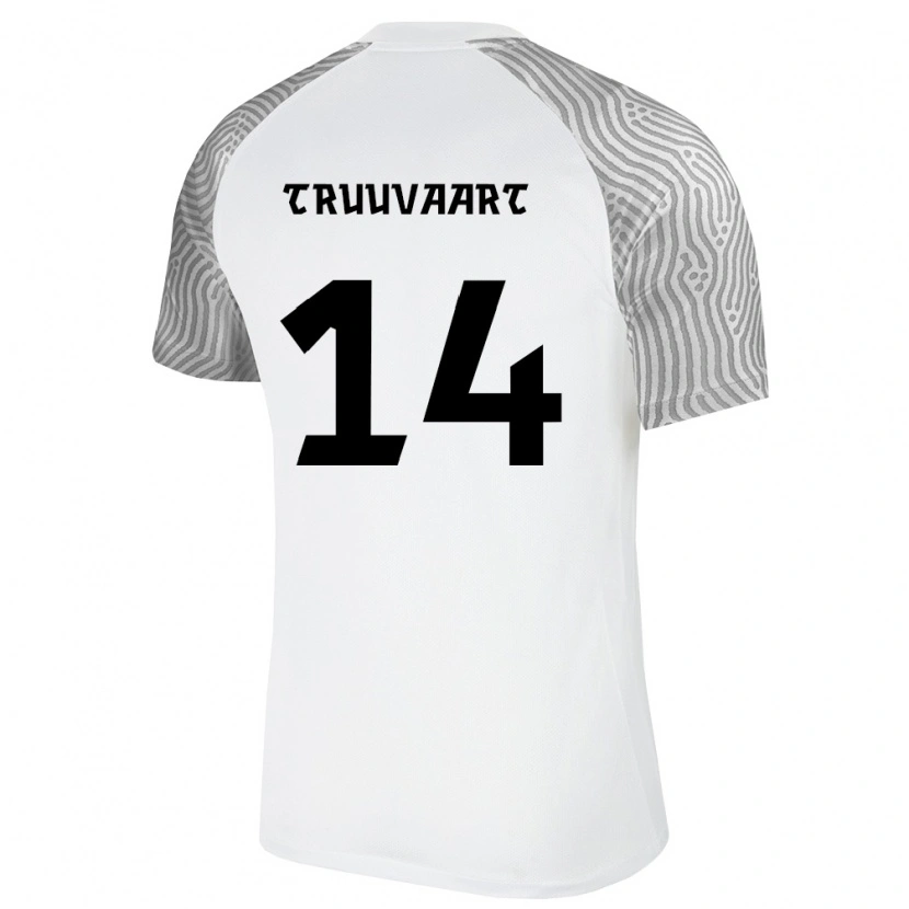 Danxen Mujer Camiseta Estonia Artjom Truuväärt #14 Blanco Gris 2ª Equipación 26-28 La Camisa México
