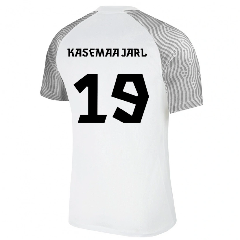 Danxen Mujer Camiseta Estonia Markus Kasemaa Jarl #19 Blanco Gris 2ª Equipación 26-28 La Camisa México
