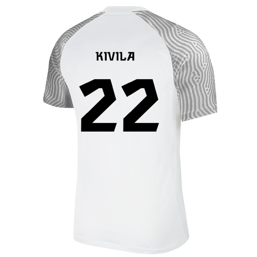 Danxen Mujer Camiseta Estonia Kaur Kivila #22 Blanco Gris 2ª Equipación 26-28 La Camisa México