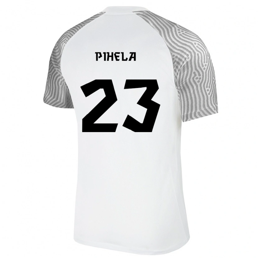 Danxen Mujer Camiseta Estonia Oscar Pihela #23 Blanco Gris 2ª Equipación 26-28 La Camisa México