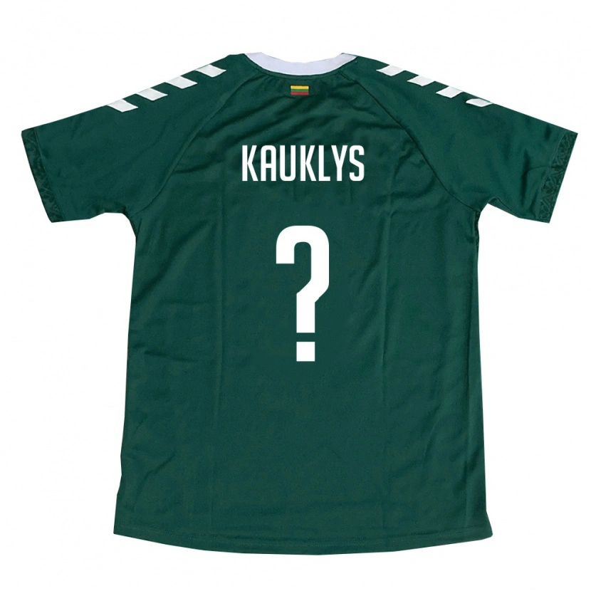Danxen Mujer Camiseta Lituania Patrikas Kauklys #0 Verde Oscuro Blanco 2ª Equipación 26-28 La Camisa México