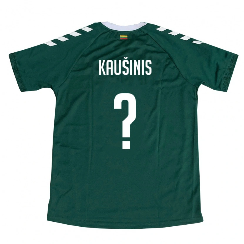 Danxen Mujer Camiseta Lituania Esmilis Kaušinis #0 Verde Oscuro Blanco 2ª Equipación 26-28 La Camisa México