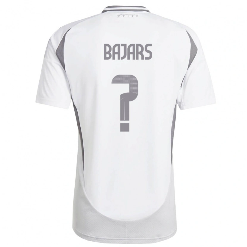 Danxen Mujer Camiseta Letonia Marko Bajars #0 Blanco Gris Oscuro 2ª Equipación 26-28 La Camisa México
