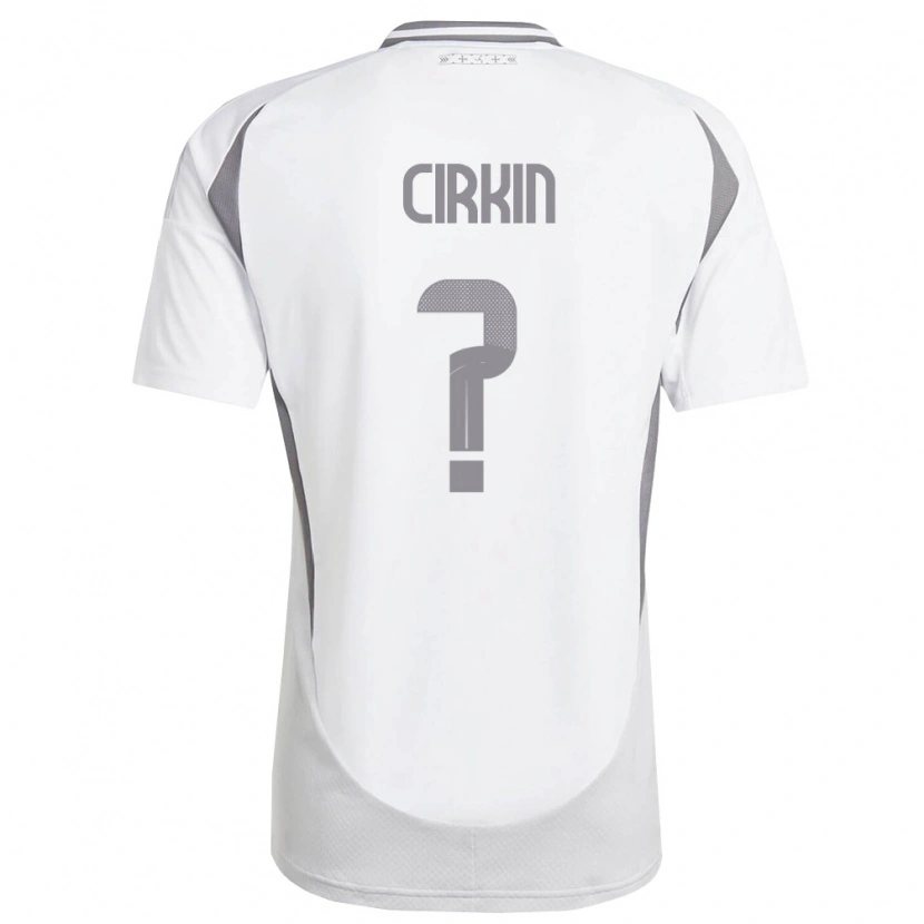 Danxen Mujer Camiseta Letonia Dennis Cirkin #0 Blanco Gris Oscuro 2ª Equipación 26-28 La Camisa México