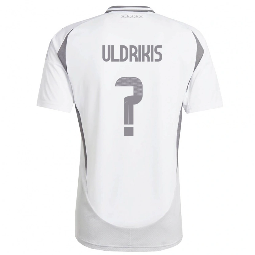 Danxen Mujer Camiseta Letonia Roberts Uldrikis #0 Blanco Gris Oscuro 2ª Equipación 26-28 La Camisa México