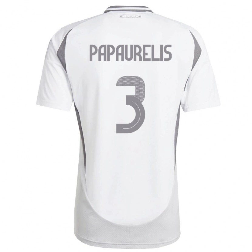 Danxen Mujer Camiseta Letonia Marsels Papaurelis #3 Blanco Gris Oscuro 2ª Equipación 26-28 La Camisa México