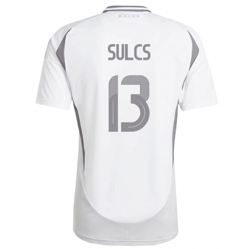Danxen Mujer Camiseta Letonia Oskars Sulcs #13 Blanco Gris Oscuro 2ª Equipación 26-28 La Camisa México