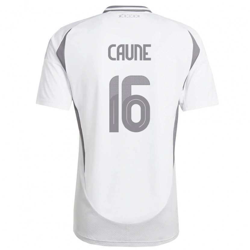 Danxen Mujer Camiseta Letonia Matiss Caune #16 Blanco Gris Oscuro 2ª Equipación 26-28 La Camisa México