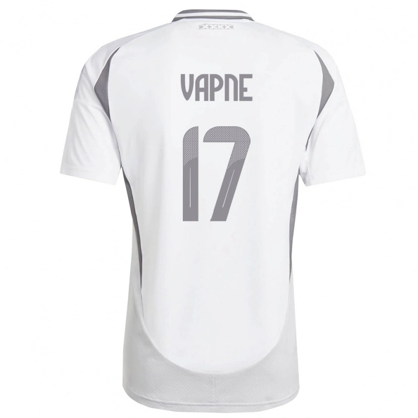 Danxen Mujer Camiseta Letonia Lukass Vapne #17 Blanco Gris Oscuro 2ª Equipación 26-28 La Camisa México