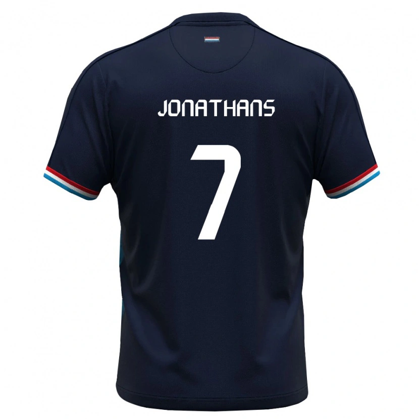 Danxen Mujer Camiseta Luxemburgo David Jonathans #7 Azul Real Rojo 2ª Equipación 26-28 La Camisa México