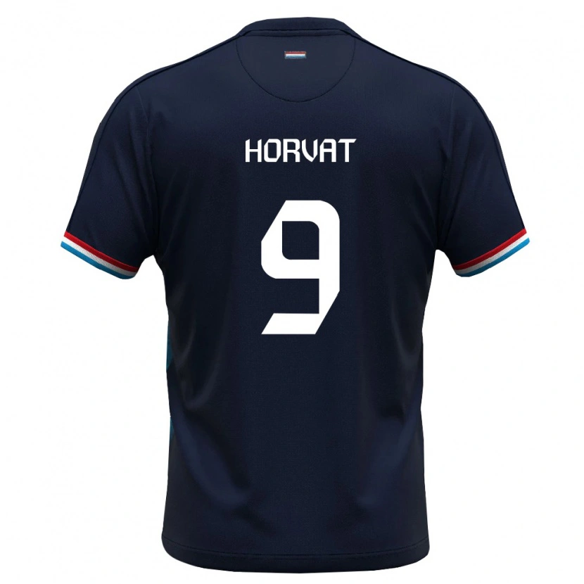 Danxen Mujer Camiseta Luxemburgo Roko Horvat #9 Azul Real Rojo 2ª Equipación 26-28 La Camisa México