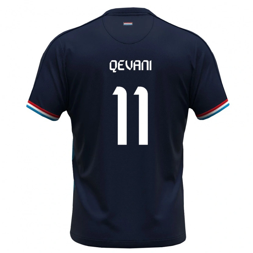 Danxen Mujer Camiseta Luxemburgo Arnold Qevani #11 Azul Real Rojo 2ª Equipación 26-28 La Camisa México