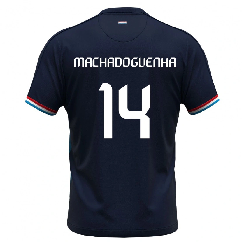 Danxen Mujer Camiseta Luxemburgo Antenory Machado Guenha #14 Azul Real Rojo 2ª Equipación 26-28 La Camisa México