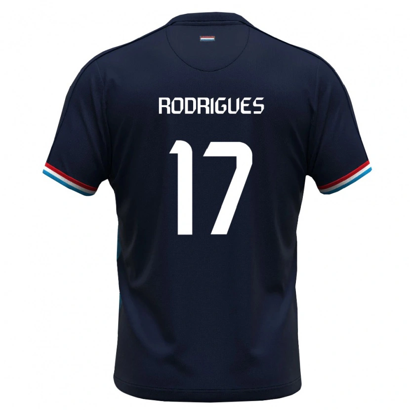 Danxen Mujer Camiseta Luxemburgo James Rodrigues #17 Azul Real Rojo 2ª Equipación 26-28 La Camisa México