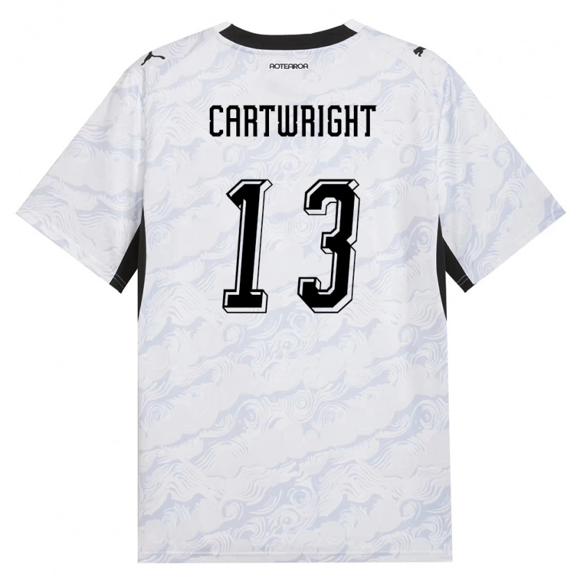 Danxen Mujer Camiseta Nueva Zelanda Aaron Cartwright #13 Negro Blanco 2ª Equipación 26-28 La Camisa México
