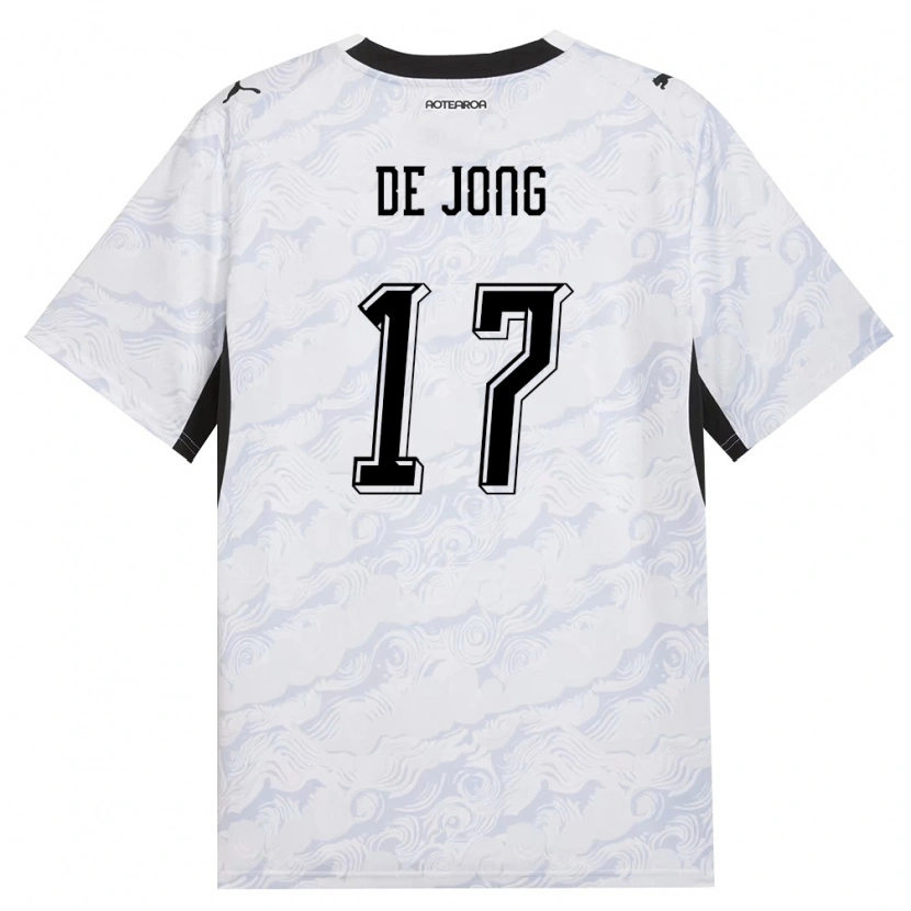 Danxen Mujer Camiseta Nueva Zelanda Andre De Jong #17 Negro Blanco 2ª Equipación 26-28 La Camisa México