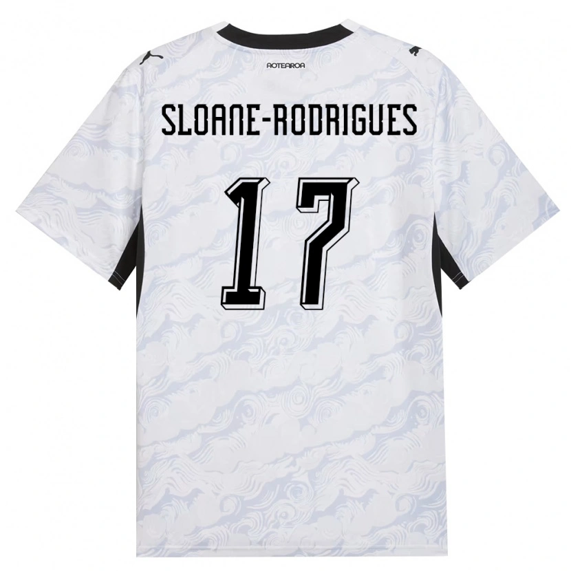 Danxen Mujer Camiseta Nueva Zelanda Gabriel Sloane-Rodrigues #17 Negro Blanco 2ª Equipación 26-28 La Camisa México