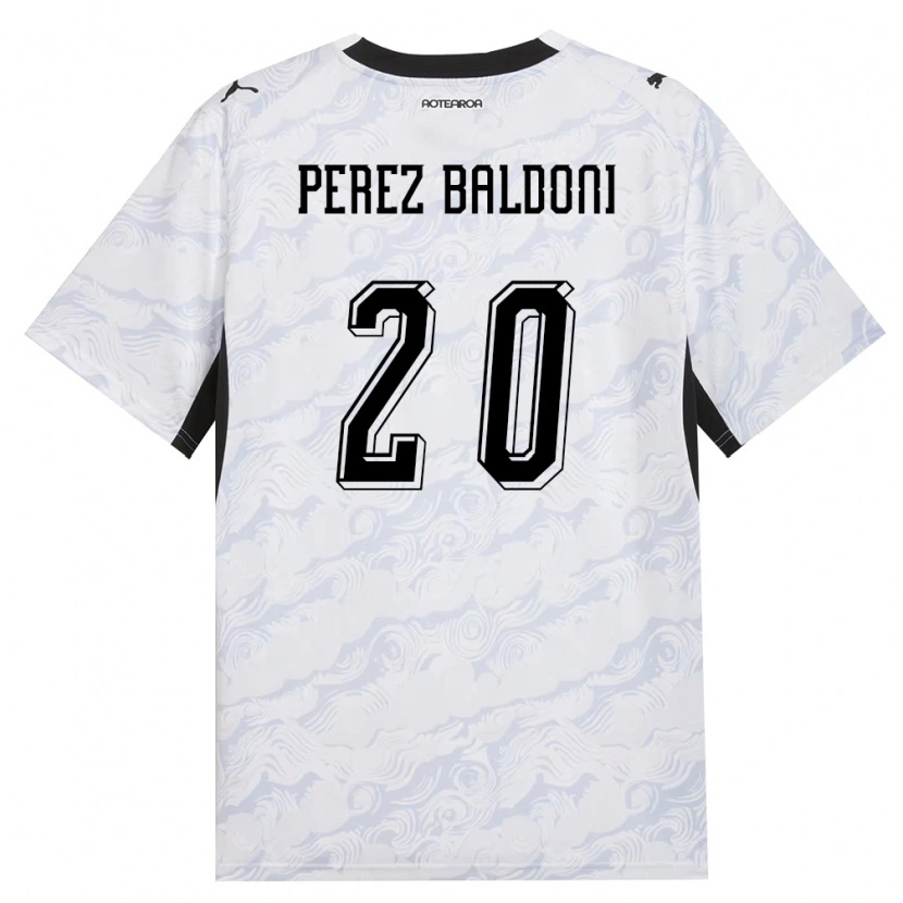 Danxen Mujer Camiseta Nueva Zelanda Benjamin Perez Baldoni #20 Negro Blanco 2ª Equipación 26-28 La Camisa México
