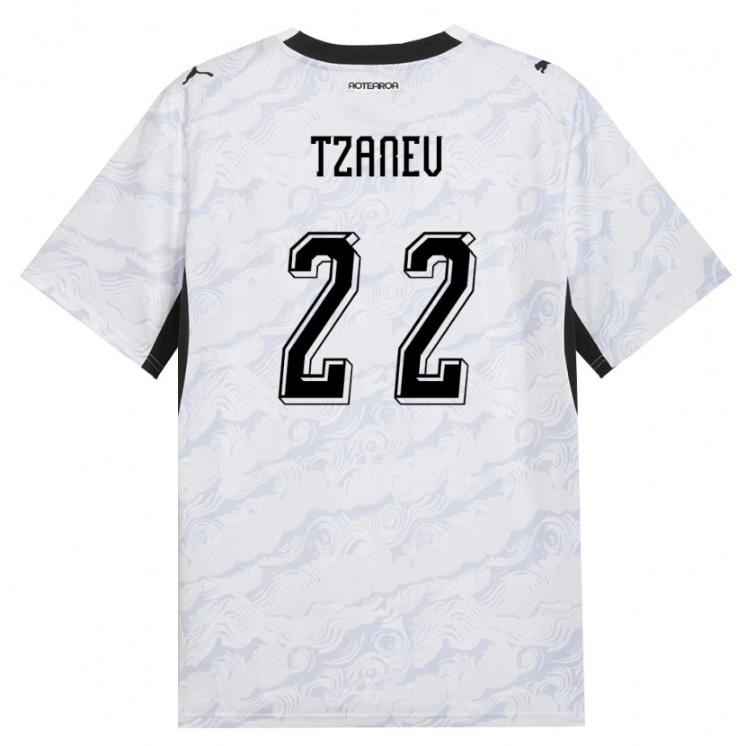 Danxen Mujer Camiseta Nueva Zelanda Nik Tzanev #22 Negro Blanco 2ª Equipación 26-28 La Camisa México