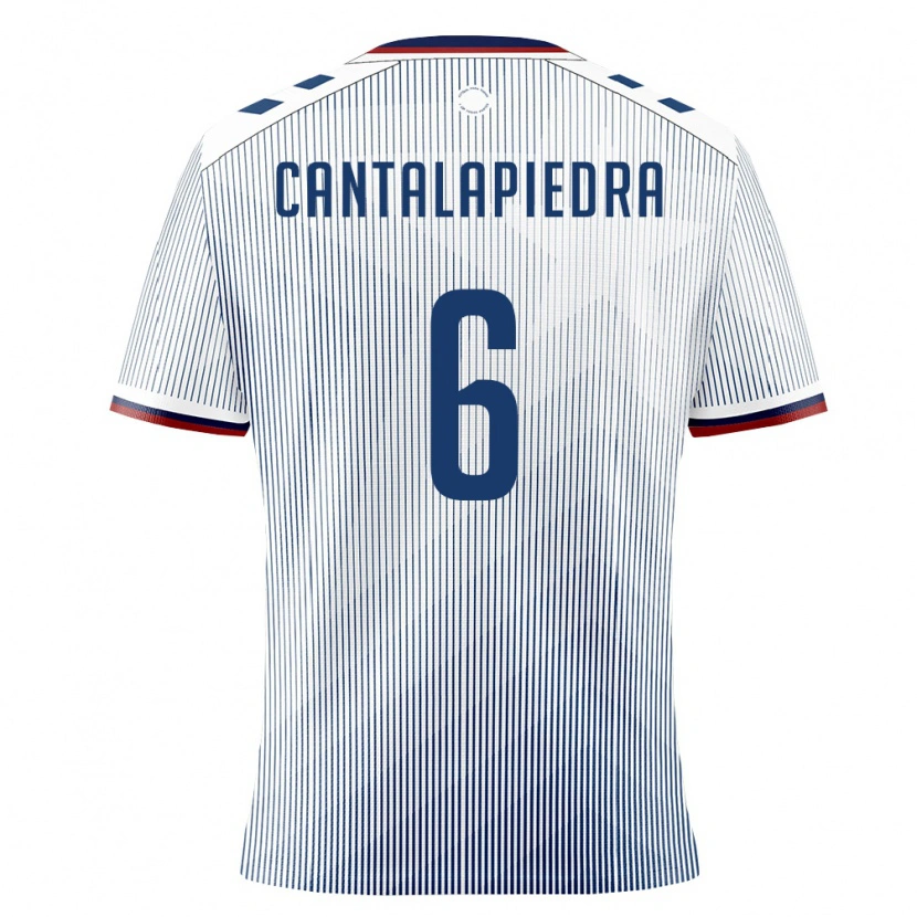 Danxen Mujer Camiseta Puerto Rico Marco Cantalapiedra #6 Azul Real Blanco 2ª Equipación 26-28 La Camisa México