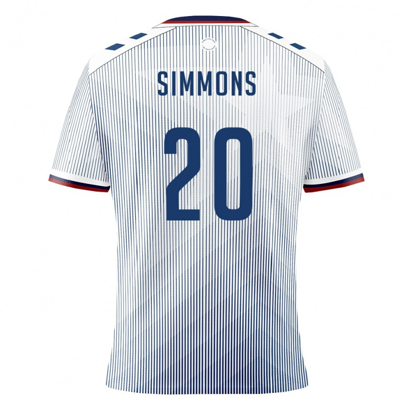 Danxen Mujer Camiseta Puerto Rico Caleb Simmons #20 Azul Real Blanco 2ª Equipación 26-28 La Camisa México
