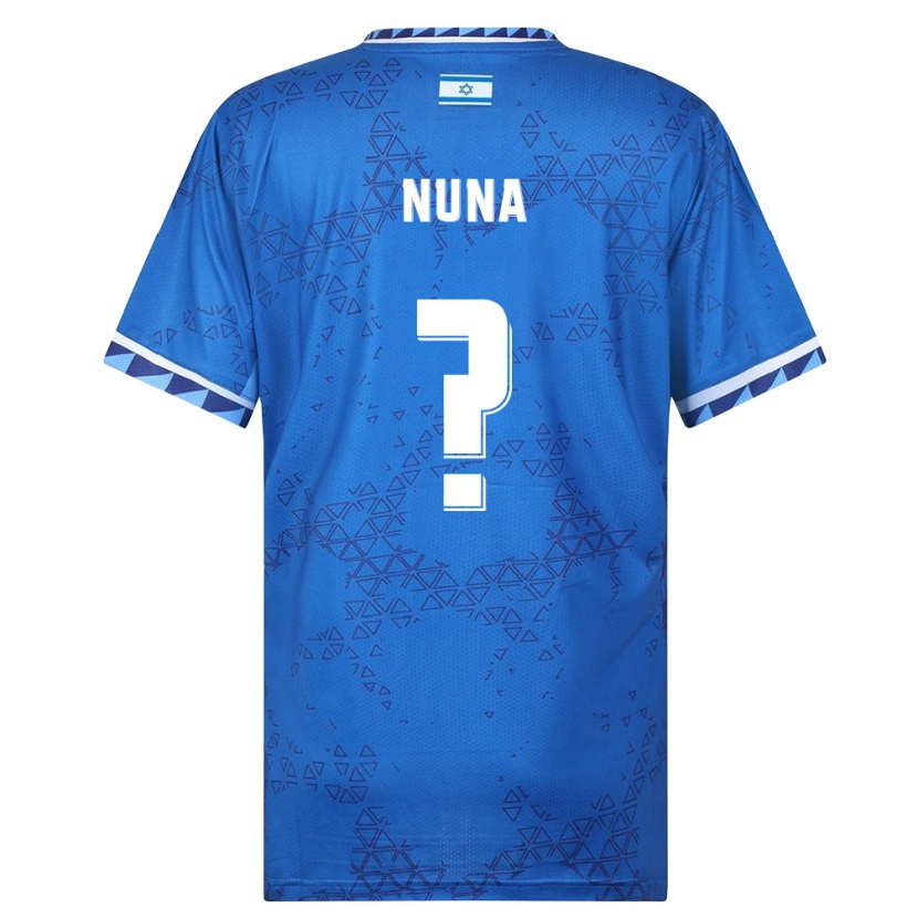 Danxen Mujer Camiseta Israel Noam Nuna #0 Azul Blanco 2ª Equipación 26-28 La Camisa México