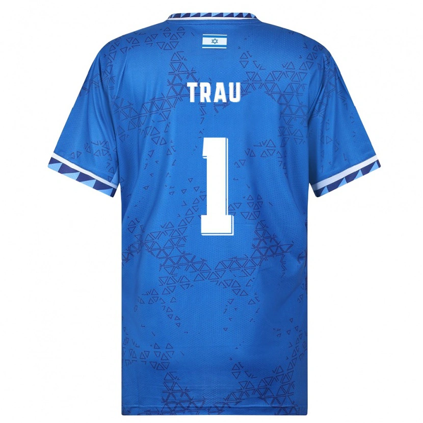 Danxen Mujer Camiseta Israel Idan Trau #1 Azul Blanco 2ª Equipación 26-28 La Camisa México