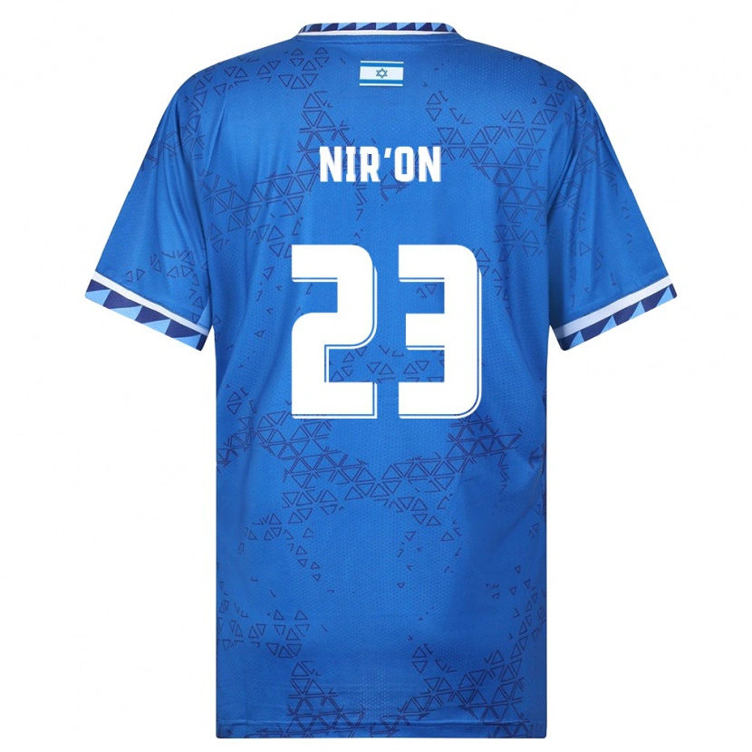 Danxen Mujer Camiseta Israel Omer Nir'on #23 Azul Blanco 2ª Equipación 26-28 La Camisa México