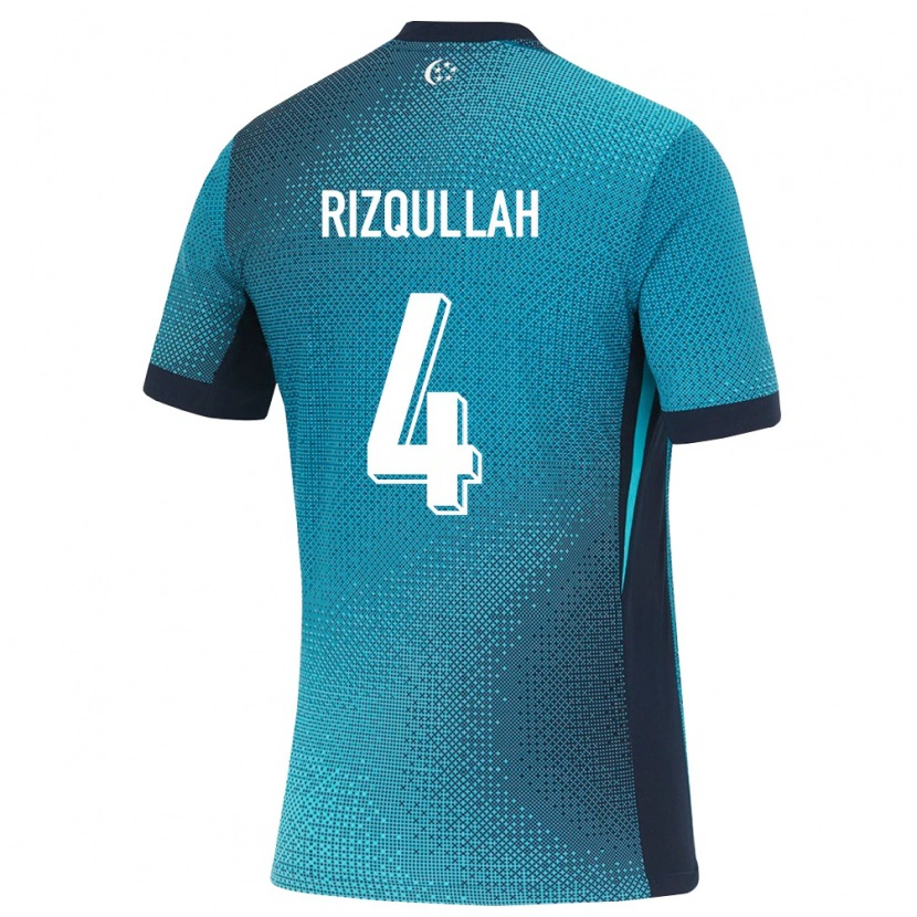 Danxen Mujer Camiseta Singapur Ilhan Rizqullah #4 Turquesa Oscuro Negro 2ª Equipación 26-28 La Camisa México